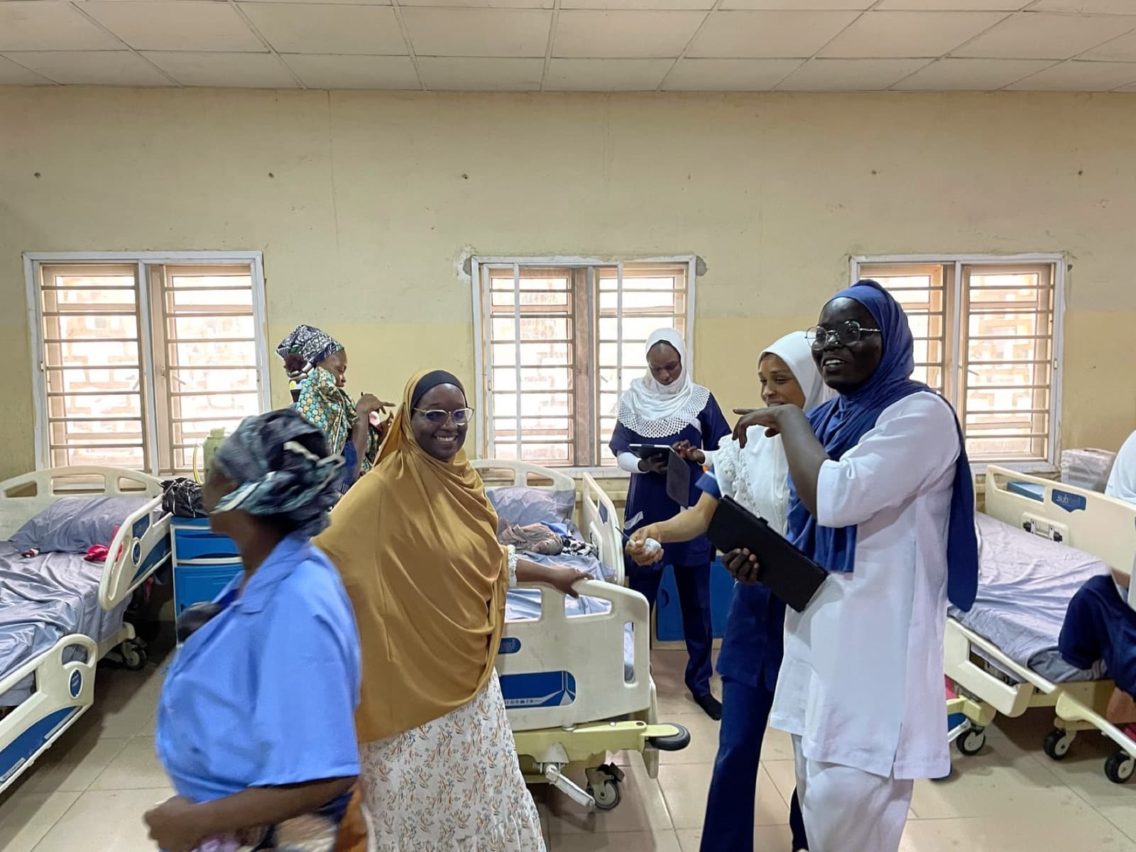 A nursing team on the Kangaroo Care ward in Kano