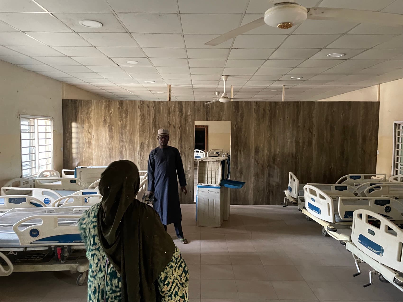 The kangaroo care ward being equipped